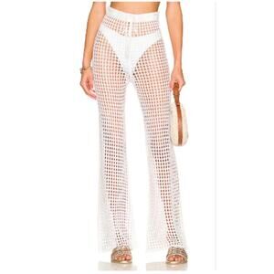Superdown Elektra Crochet Pants Drawstring Beach Cover Swimwear Small NEW
